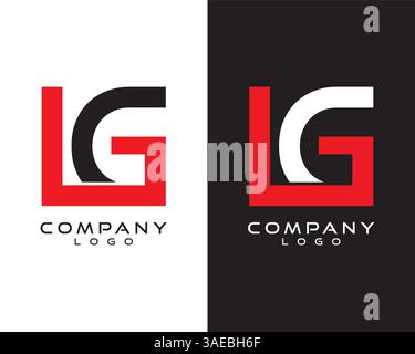LG, GL letter, initial logo design Stock Vector