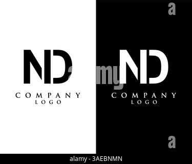 ND, DN initial letter logotype company logo design vector Stock Vector