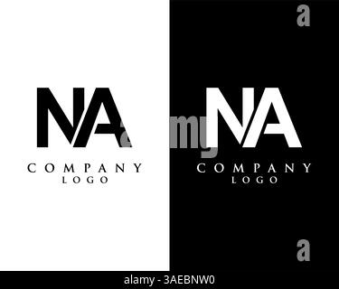NA, AN initial letter logotype company logo design vector Stock Vector