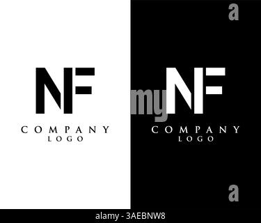 NF, FN initial letter logotype company logo design vector Stock Vector
