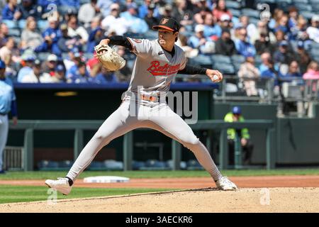 Baltimore Orioles' Cade Povich pitches against the Boston Red Sox