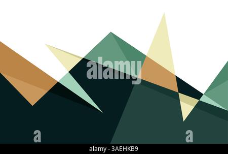 Abstract Mountain background with triangles and colorful geometric shapes. Vector Illustration Stock Vector