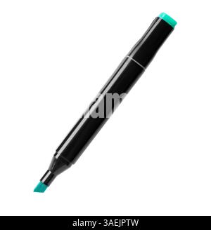 One double sided marker isolated on white Stock Photo