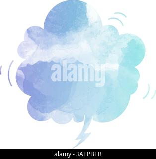 watercolor chat bubble vector illustration Stock Vector