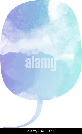 watercolor chat bubble vector illustration Stock Vector