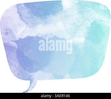 watercolor chat bubble vector illustration Stock Vector