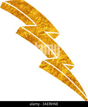 hand drawn thunder doodle in sticker style Stock Vector