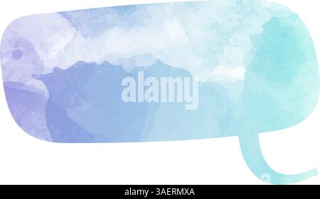 watercolor chat bubble vector illustration Stock Vector