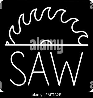 Woodworking table saw black hand drawn icon Stock Vector Image & Art ...