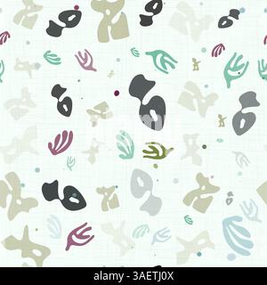 Playful organic shapes in a modern scatter Stock Photo