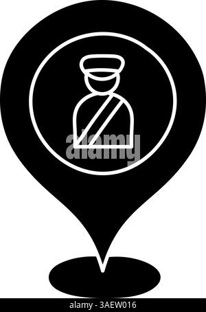 pin map checkpoint icon hand drawn vector illustration Stock Vector ...