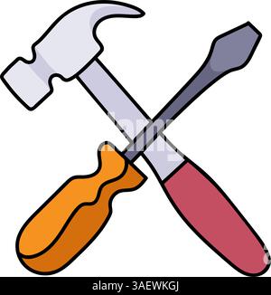 setting hand drawn color vector illustration Stock Vector