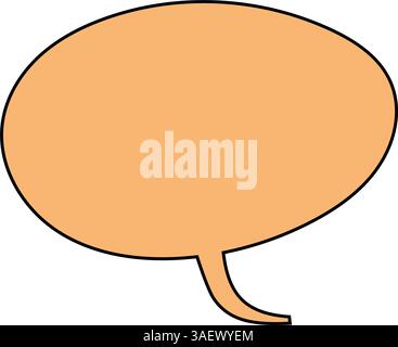 chat bubble hand drawn color vector illustration Stock Vector