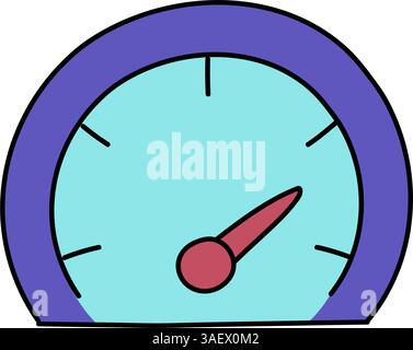 dashboard hand drawn color vector illustration Stock Vector