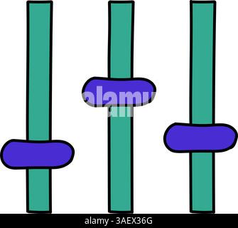 setting hand drawn color vector illustration Stock Vector