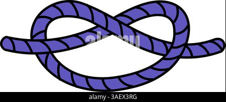 rope knot hand drawn color vector illustration Stock Vector Image & Art ...