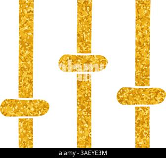 Setting drawing in gold color style Stock Vector