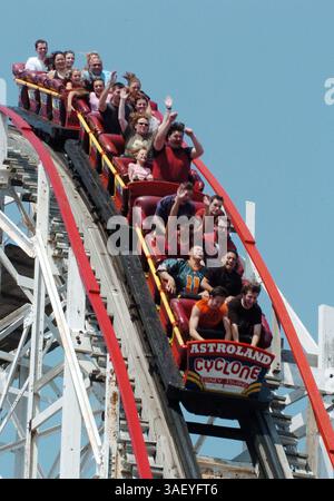 Jul 04, 2005; Brooklyn, New York, USA; The Cyclone roller coaster at ...