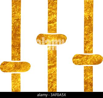 Setting drawing in gold color style Stock Vector