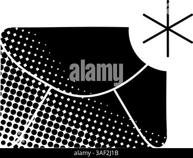 New email black hand drawn icon in halftone texture style Stock Vector