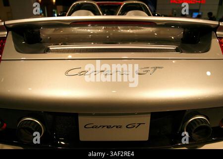 Nov 22, 2005; San Francisco, CA, USA; The 2005 San Francisco Auto Show features every major car manufacturer, many showing off 2006 and even 2007 models to an enthusiastic crowd. The show runs from November 19 - 27 2005. Porsche showed off its $440,000 Carrera GT. Mandatory Credit: Photo by Mike Fox/ZUMA Press. (©) Copyright 2005 by Mike Fox Stock Photo
