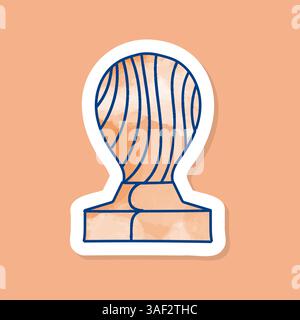 Coffee tamper color sticker Stock Vector