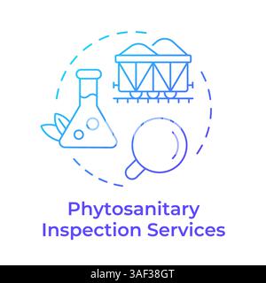 Phytosanitary inspection services blue gradient concept icon Stock Vector