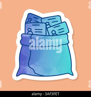 Identity harvest color sticker Stock Vector