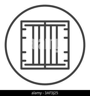 Circle with Shipping Container vector icon or cargo concept symbol Stock Vector