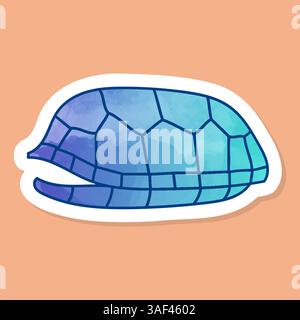Tortoise shell color sticker Stock Vector