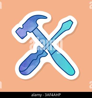 Setting color sticker Stock Vector