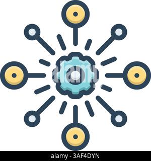 Icon for automation, automatism Stock Vector
