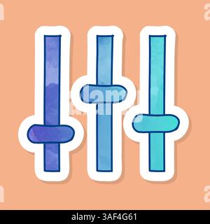 Setting color sticker Stock Vector