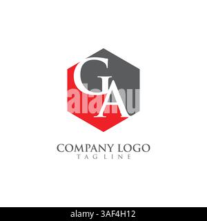 Letter GA, AG Logo Template Design vector Stock Vector