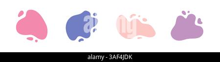 Colorful abstract liquid form design Stock Vector