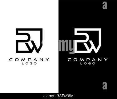 PW, WP Letters Logo Design. Simple and Creative Letter Concept Illustration vector Stock Vector