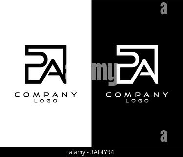 PA, AP Letters Logo Design. Simple and Creative Letter Concept Illustration vector Stock Vector