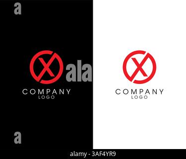 Letter OX, XO, X initial logotype company name design. vector logo for business and company identity Stock Vector