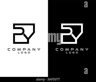 PY, YP Letters Logo Design. Simple and Creative Letter Concept Illustration vector Stock Vector