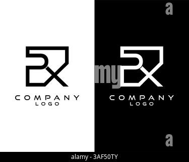 PX, XP Letters Logo Design. Simple and Creative Letter Concept Illustration vector Stock Vector