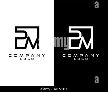 PM, MP Letters Logo Design. Simple and Creative Letter Concept Illustration vector Stock Vector