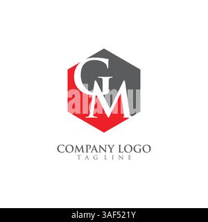 Letter GM, MG Logo Template Design vector Stock Vector