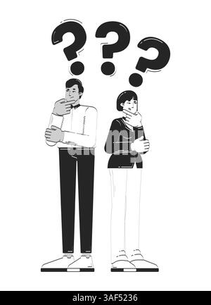 Looking for business solution doodle line illustration concept Stock Vector
