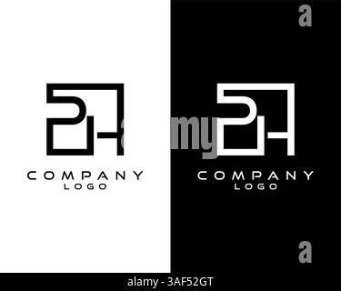 PH, HP Letters Logo Design. Simple and Creative Letter Concept Illustration vector Stock Vector
