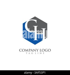 Letter GH, HG Logo Template Design vector Stock Vector