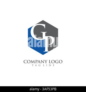 Letter GP, PG Logo Template Design vector Stock Vector