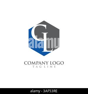 Letter GL, LG Logo Template Design vector Stock Vector