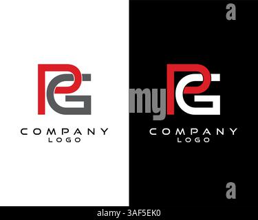Letters PG, GP Logo Design. Simple and Creative Letter Concept Illustration vector Stock Vector