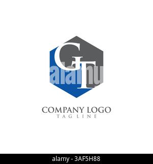 Letter GT, TG  Logo Template Design vector Stock Vector