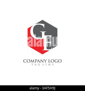 Letter GE, EG Logo Template Design vector Stock Vector
